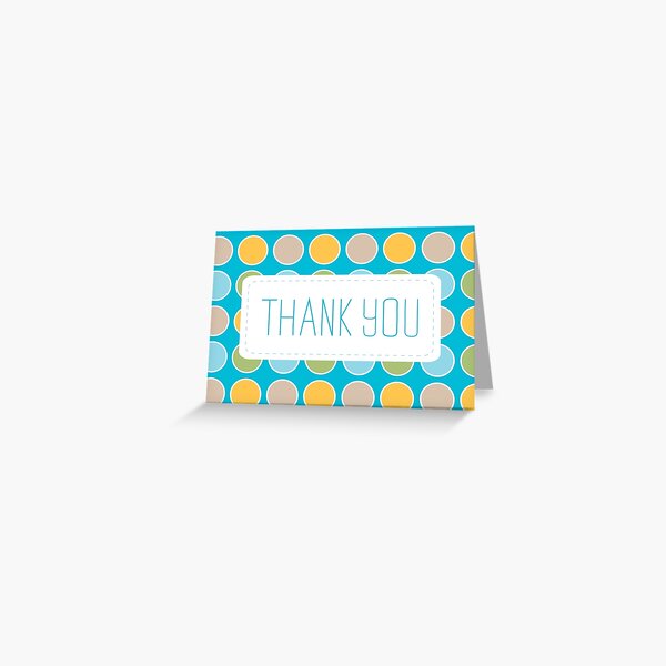 Polka Dot Thank You Greeting Card