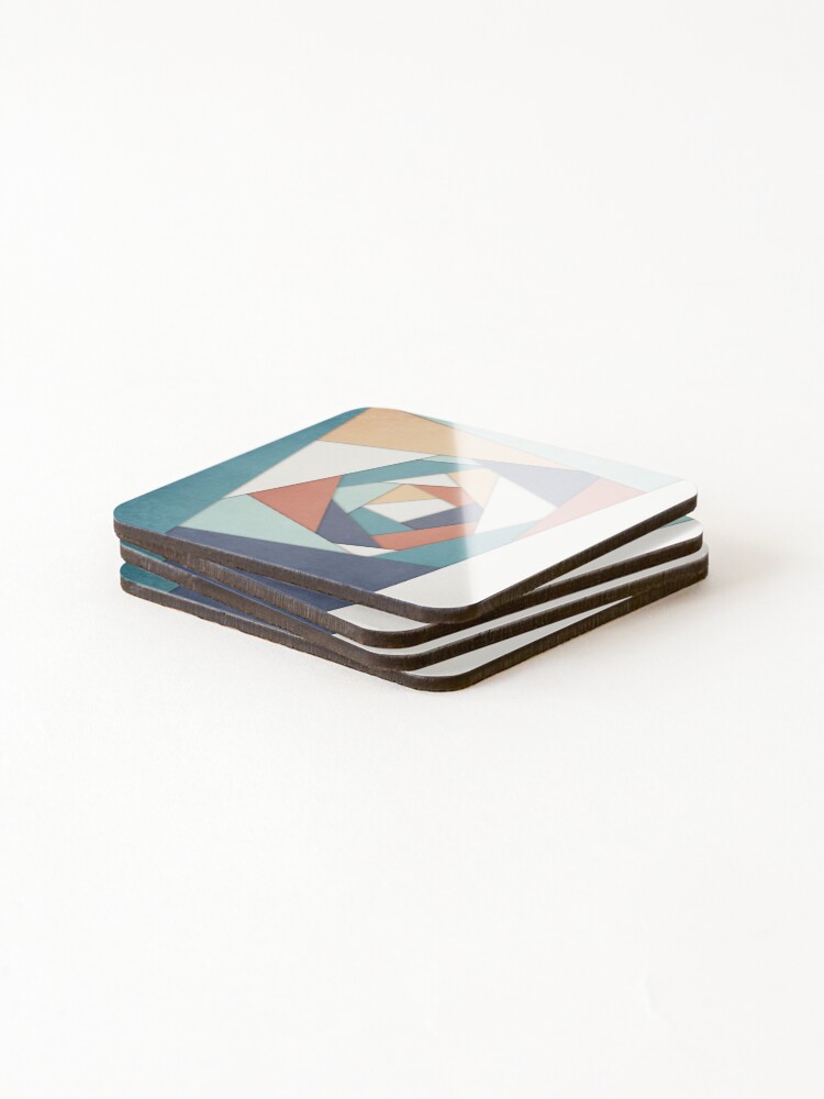 Thumbnail 4 of 5, Coasters (Set of 4), Geometric Rotation designed and sold by perkinsdesigns.