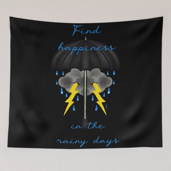 Item preview, Find happiness in the rainy days designed and sold by Chillateez.