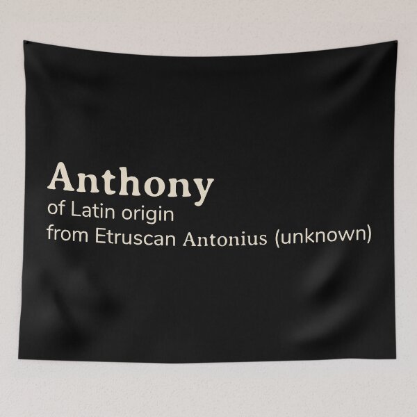 Item preview, Anthony name etymology designed and sold by YourNameStory.