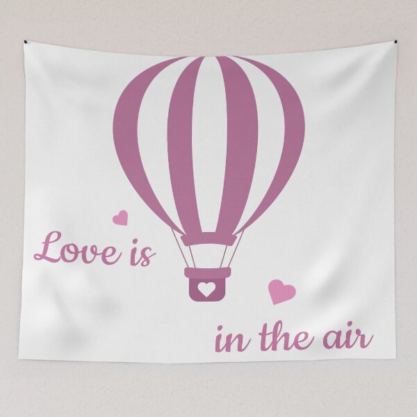Item preview, Hot air balloon in cartoon flat style. Love is in the air designed and sold by KsuWonder.