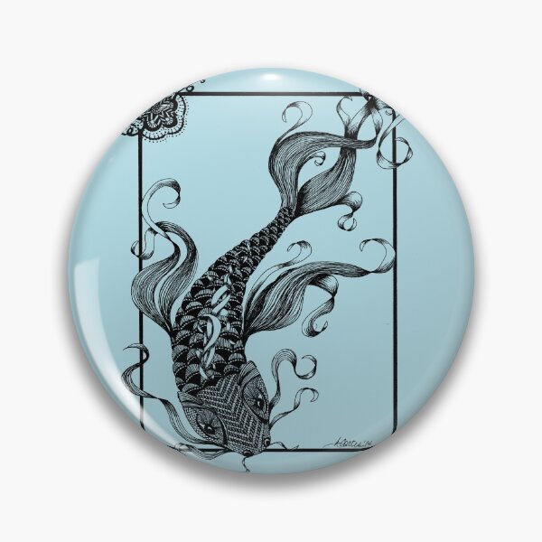 Item preview, Koi Zentangle Doodle Art Design designed and sold by AmberEchoCreates.