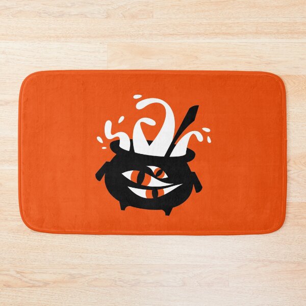 Item preview, Witch's cauldron with tentacle monster inside (on orange) designed and sold by SergPerep.