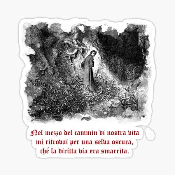 Adesivo letteratura Dante Alighieri - TenStickers