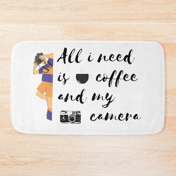 Item preview, All i need is my coffee and my camera designed and sold by AKMarkethub.
