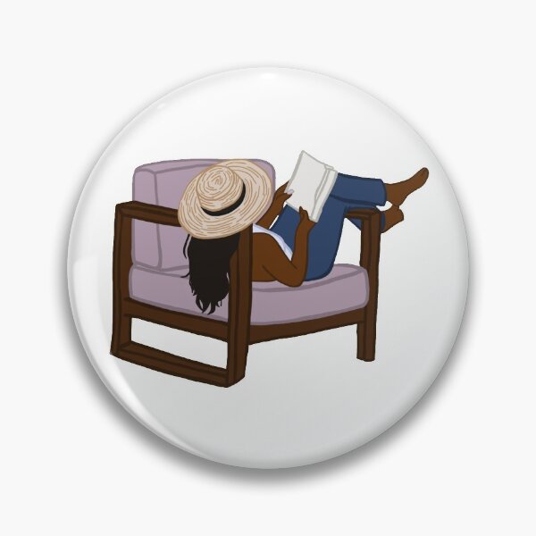 Item preview, Black Lady Reading Artwork designed and sold by KMimsArt.