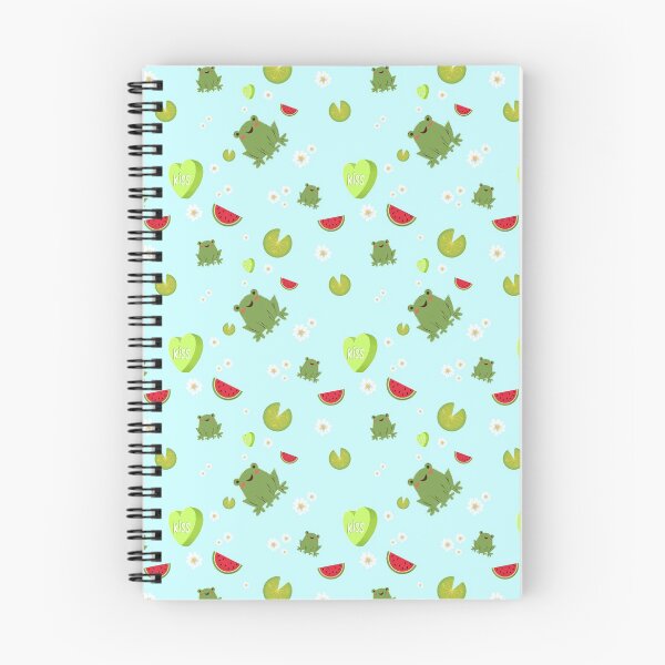 Item preview, little frog with watermellons and water lilies pattern designed and sold by -justb-.