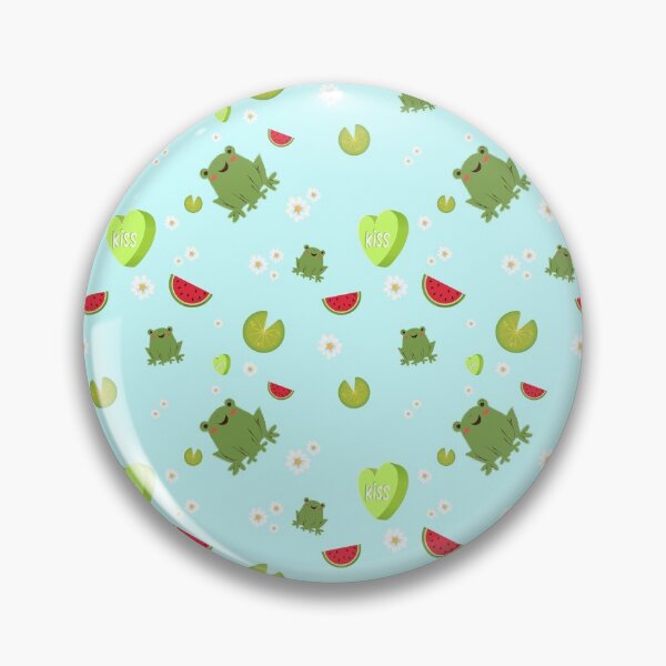 Item preview, little frog with watermellons and water lilies pattern designed and sold by -justb-.
