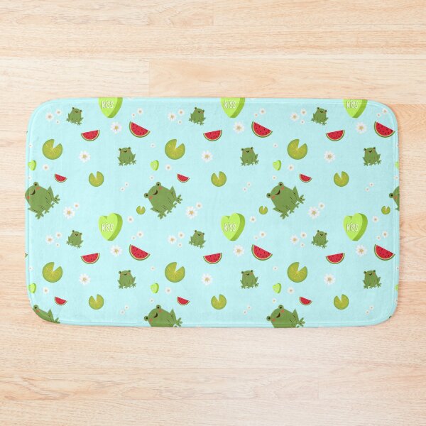 Item preview, little frog with watermellons and water lilies pattern designed and sold by -justb-.