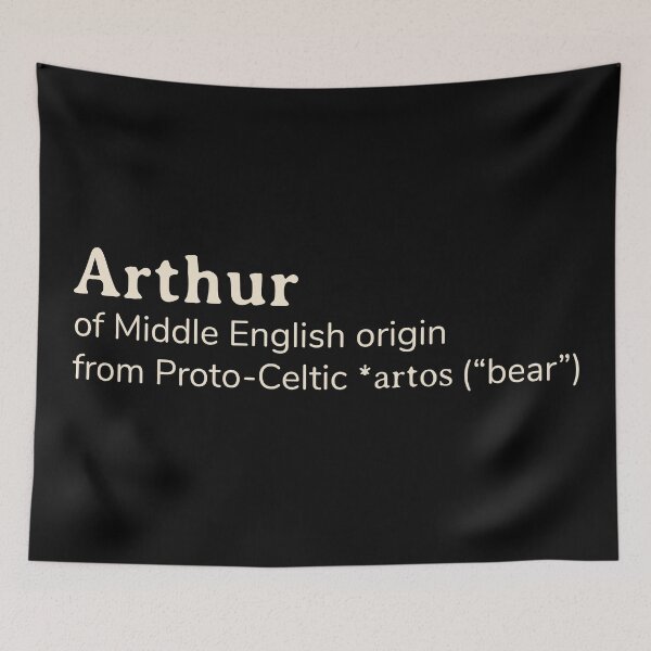 Item preview, Arthur name etymology designed and sold by YourNameStory.