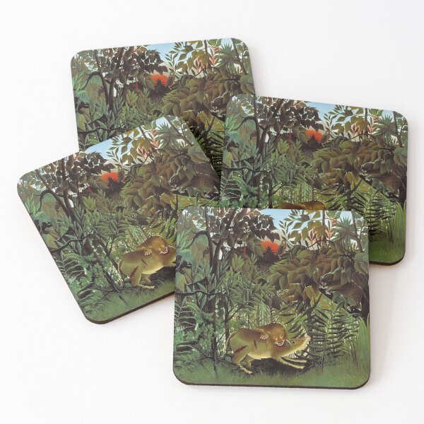 Item preview, Henri rousseau - A Lion Devouring its Prey designed and sold by Vivanne-art.