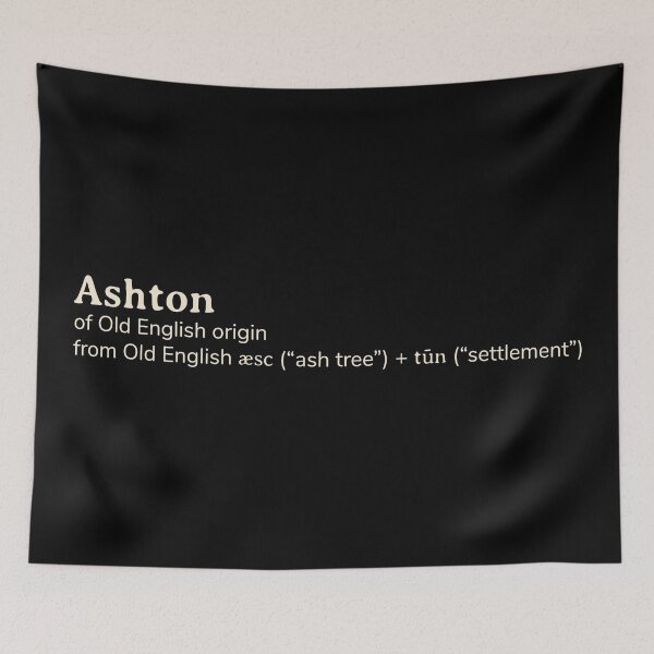 Item preview, Ashton name etymology designed and sold by YourNameStory.