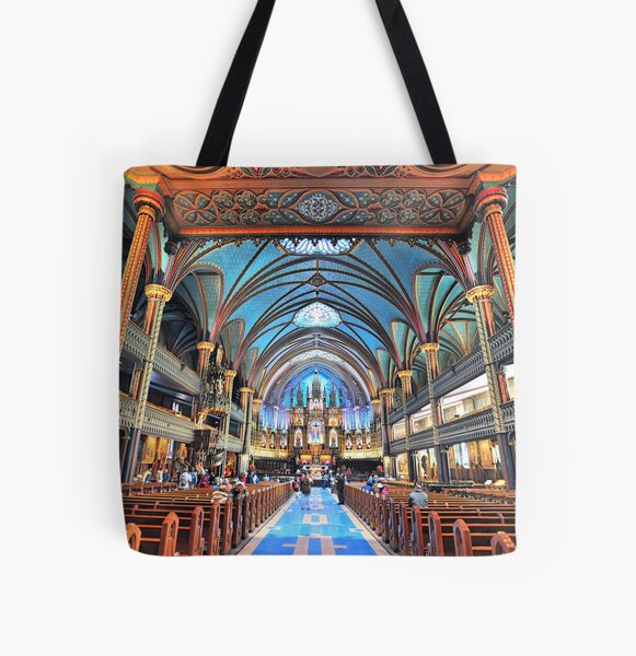 Catholic Church Interior All Over Print Tote Bag