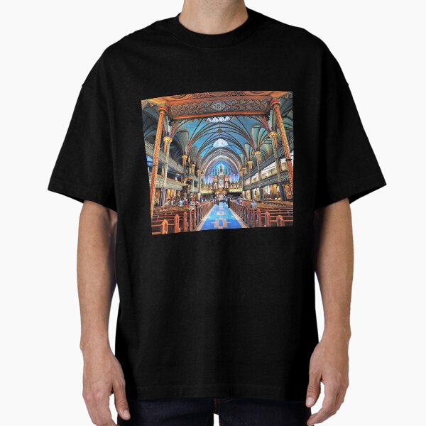 Catholic Church Interior Oversized T-Shirt