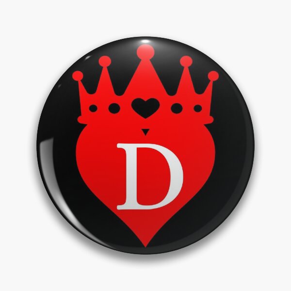 Item preview, king or queen crowned red heart with letter D designed and sold by ronaldsonou.