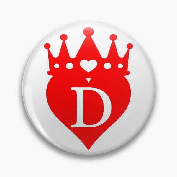 Item preview, crowned red heart with letter D designed and sold by ronaldsonou.