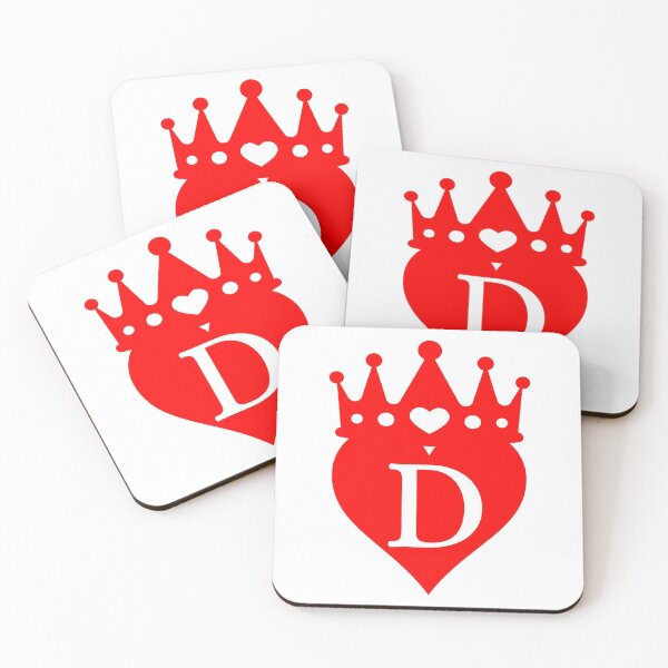 Item preview, crowned red heart with letter D designed and sold by ronaldsonou.