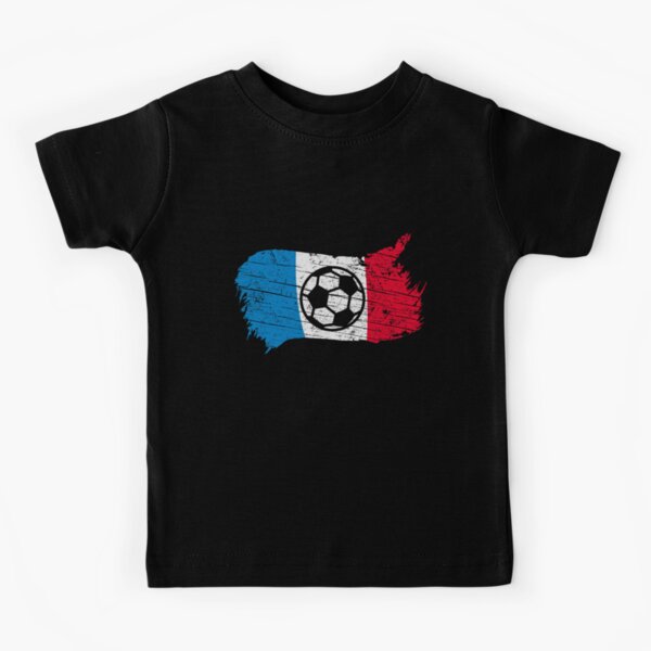 France Flag Vintage Soccer T-shirt-Adult - Athletic Grey