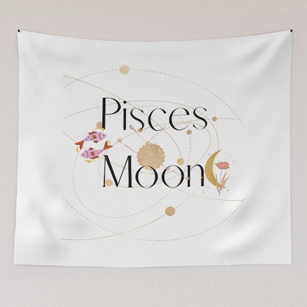 Artikelvorschau, Fische Mond Himmelsmond Zeichen Astrologie entworfen und verkauft von Designedbysm.