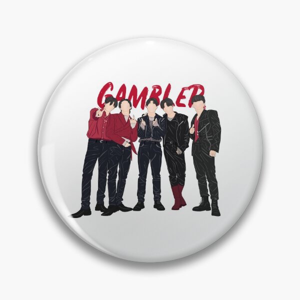 Artikelvorschau, Monsta X Gambler Vector Art Sticker entworfen und verkauft von cinxart.