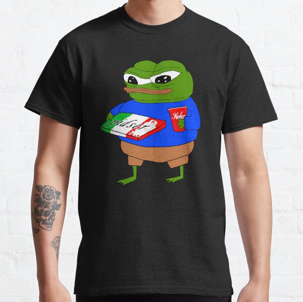 Seltener Pepe mit Pizza und Soda Classic T-Shirt