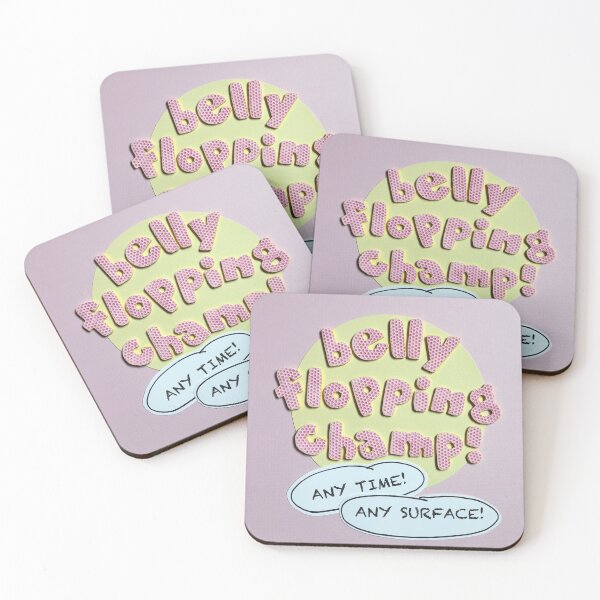Item preview, Pink Belly Flopping Champ designed and sold by prunellaparsnip.
