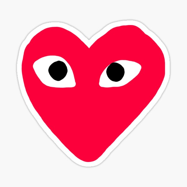 Sticker Herz Mit Augen Redbubble