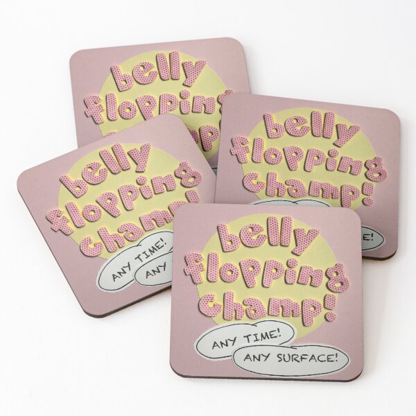 Item preview, Bright Pink Belly Flopping Champ designed and sold by prunellaparsnip.