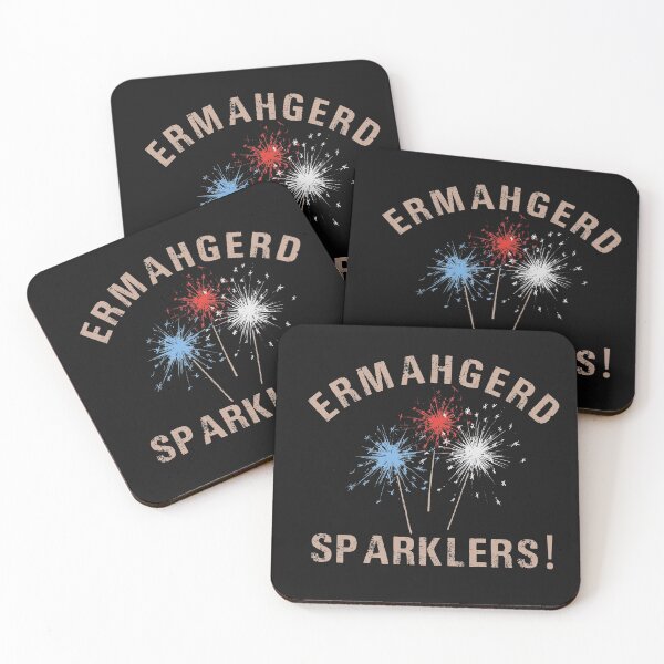Item preview, Vintage Ermahgerd Sparklers Typography  designed and sold by garniturex.