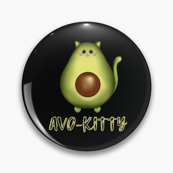 Item preview, Avo-Kitty Cute Avocado Cat Cartoon Print designed and sold by PrevailCreative.