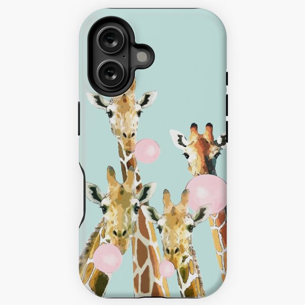 Item preview, Aquarell-Giraffen mit Kaugummi, lustige Tiere, süß, Kawaii-Giraffe designed and sold by Collagedream.