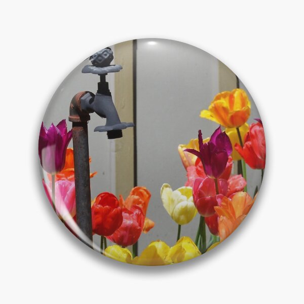 Item preview, tulips and bird statue designed and sold by Margaret Shark.