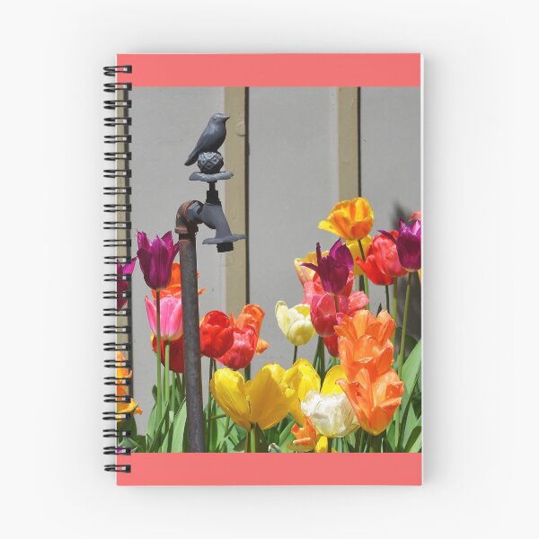 Item preview, tulips and bird statue designed and sold by Margaret Shark.