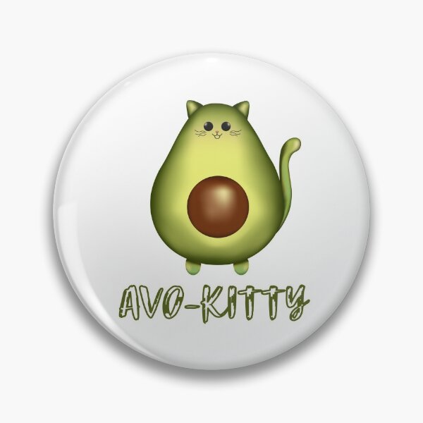 Item preview, Avo-Kitty Cute Avocado Cat Cartoon Print designed and sold by PrevailCreative.