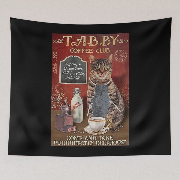 Item preview, Coffee Tabby Cat funny quotes designed and sold by Douglafa.