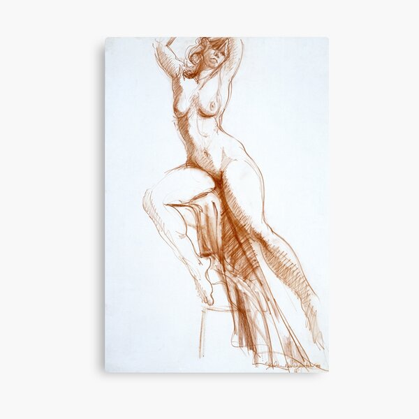 Stretching Figure Canvas Print