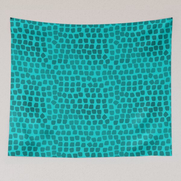 Item preview, Leopard Mosaic on Cyan designed and sold by Art in My Loft.