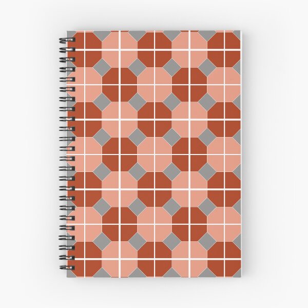 Item preview, Retro pattern with rust red, apricot and gray designed and sold by Ninaeva.