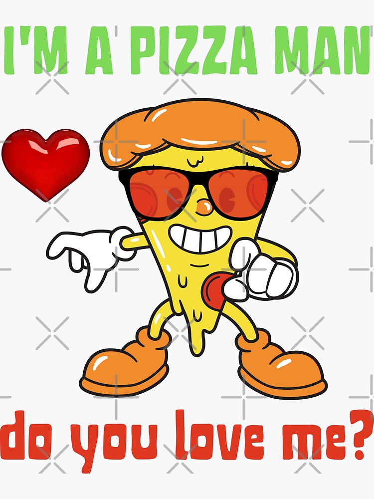 " pizza is my love language" Sticker by Eman4design Redbubble