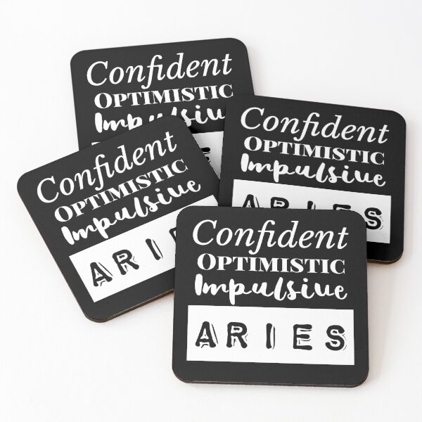 Item preview, Aries Zodiac Characteristics White Text designed and sold by AMSonArt.