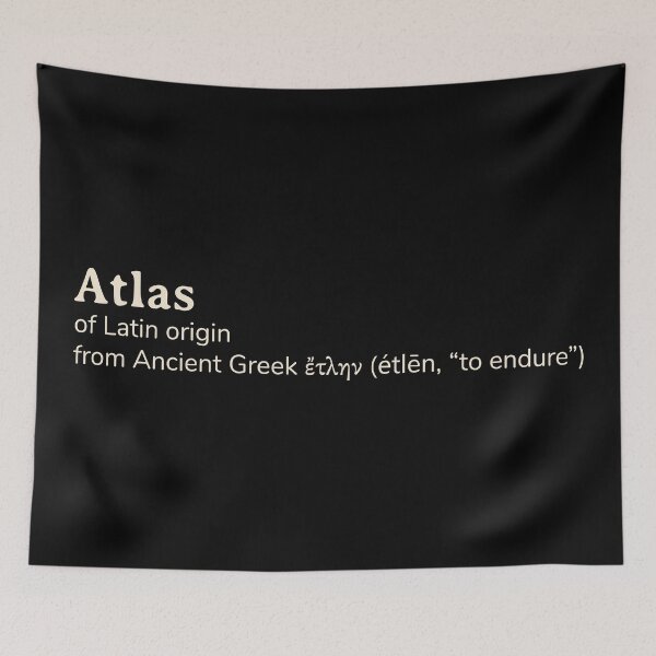 Item preview, Atlas name etymology designed and sold by YourNameStory.