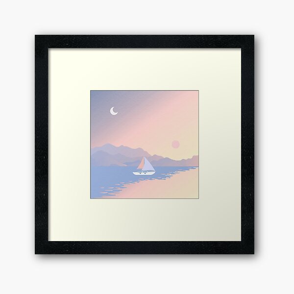 Ship On The Sea Framed Art Print