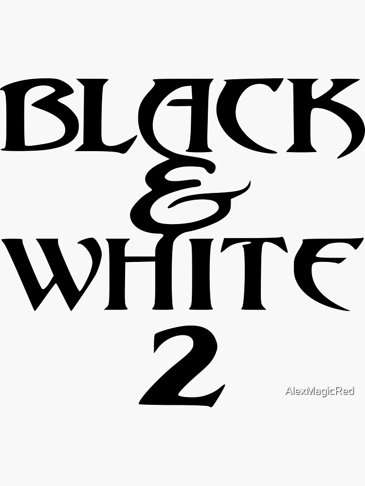 "Black & White 2 Black Logo" Sticker for Sale by AlexMagicRed Redbubble