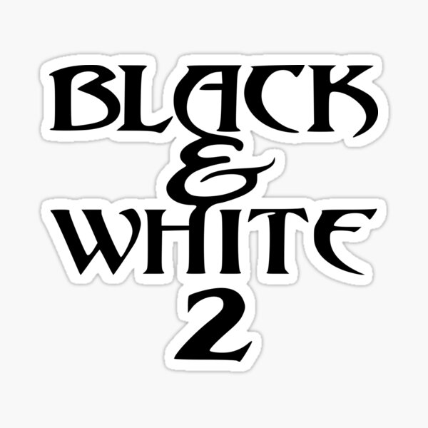 "Black & White 2 Black Logo" Sticker for Sale by AlexMagicRed Redbubble
