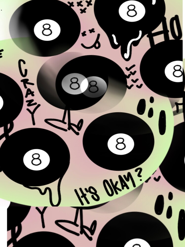 "Crazy eight ball " Sticker by tkix | Redbubble