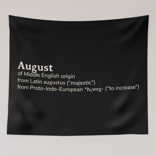 Item preview, August name etymology designed and sold by YourNameStory.