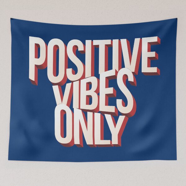 Item preview, Universal Vibe - Positive Vibes Only Blue designed and sold by crazycollective.