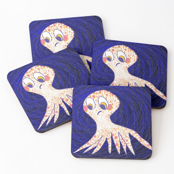 Item preview, Pulpo payaso (fondo azul espiral) designed and sold by MentaLee.