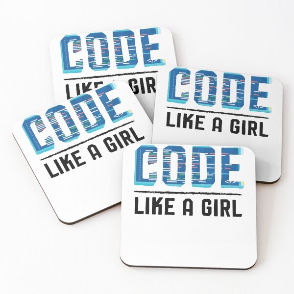 Item preview, Code Like A Girl, Female Coder Gift designed and sold by Noussairox.