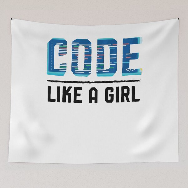 Item preview, Code Like A Girl, Female Coder Gift designed and sold by Noussairox.